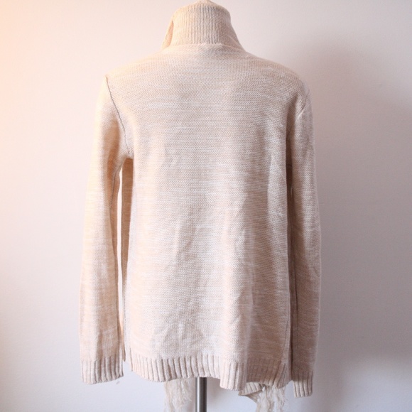NWOT Small OhMG! Tan Fringe Cardigan - Picture 2 of 4